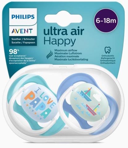 Philips AVENT 2 Xuxas - Ultra Air - Happy - 6-18 M - Menino