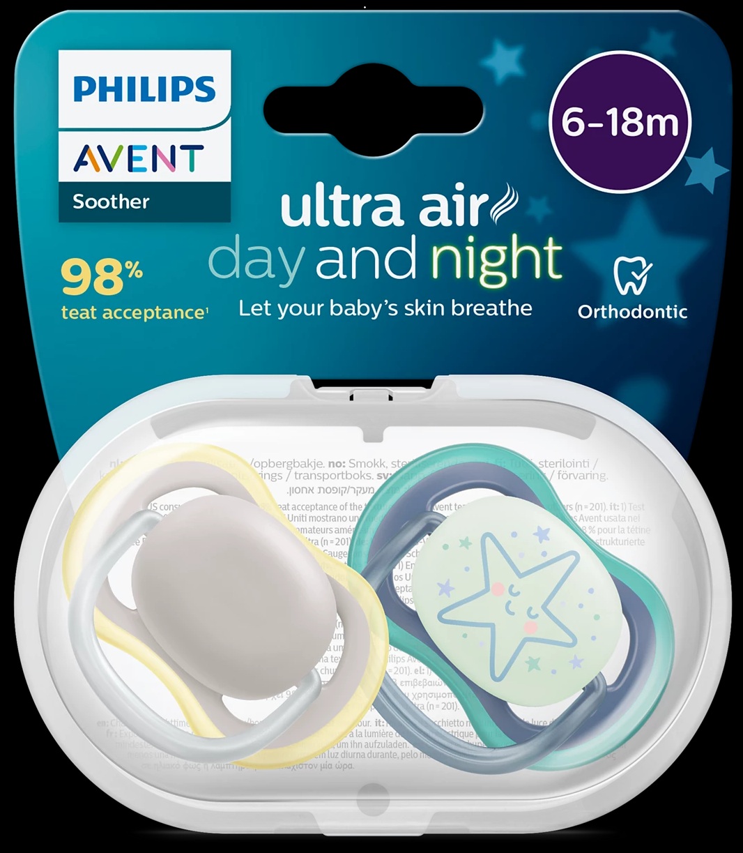 Philips AVENT - 2 Xuxas - 6-18M - Ultra Air - Dia & Noite 
