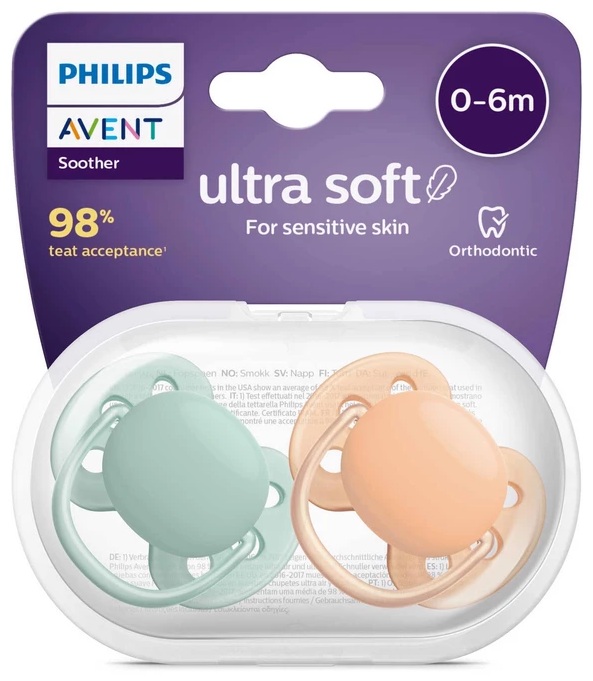 Philips AVENT - 2 Xuxas - Ultra Soft - Bege/Verde - 0-6M     