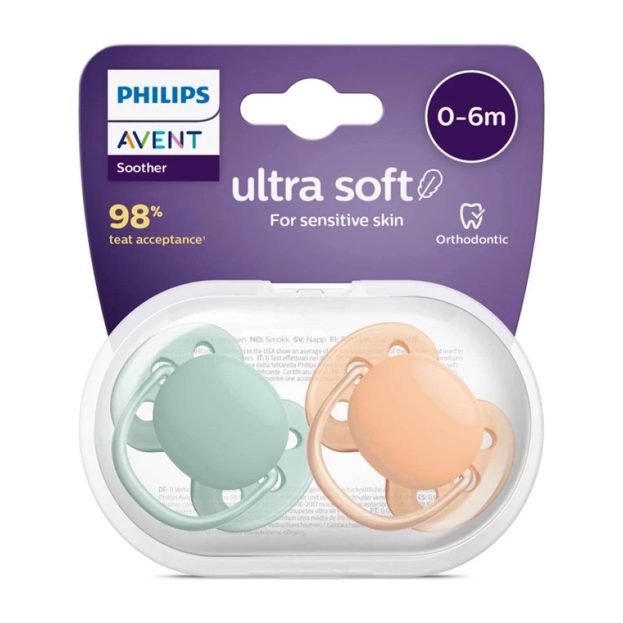 Philips AVENT - 2 Xuxas - Ultra Soft - Bege/Verde - 0-6M     