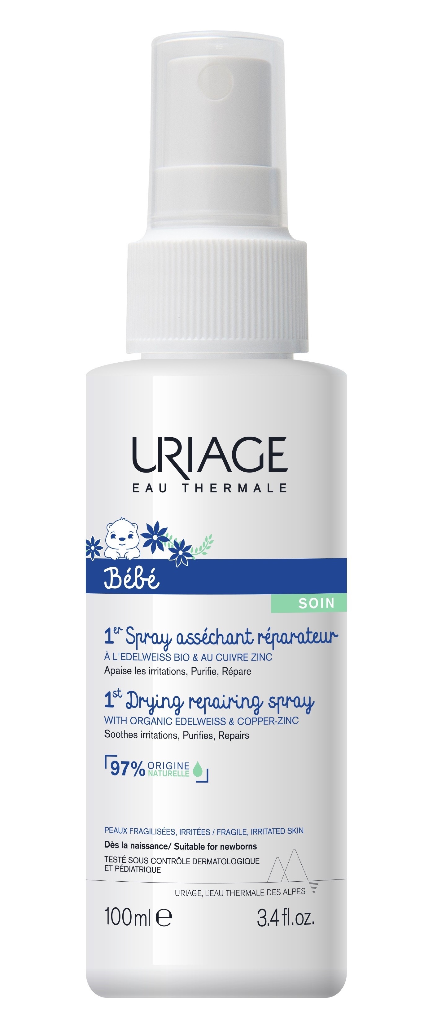 URIAGE BEBÉ 1º SPRAY Reparador e Secante 100ml 