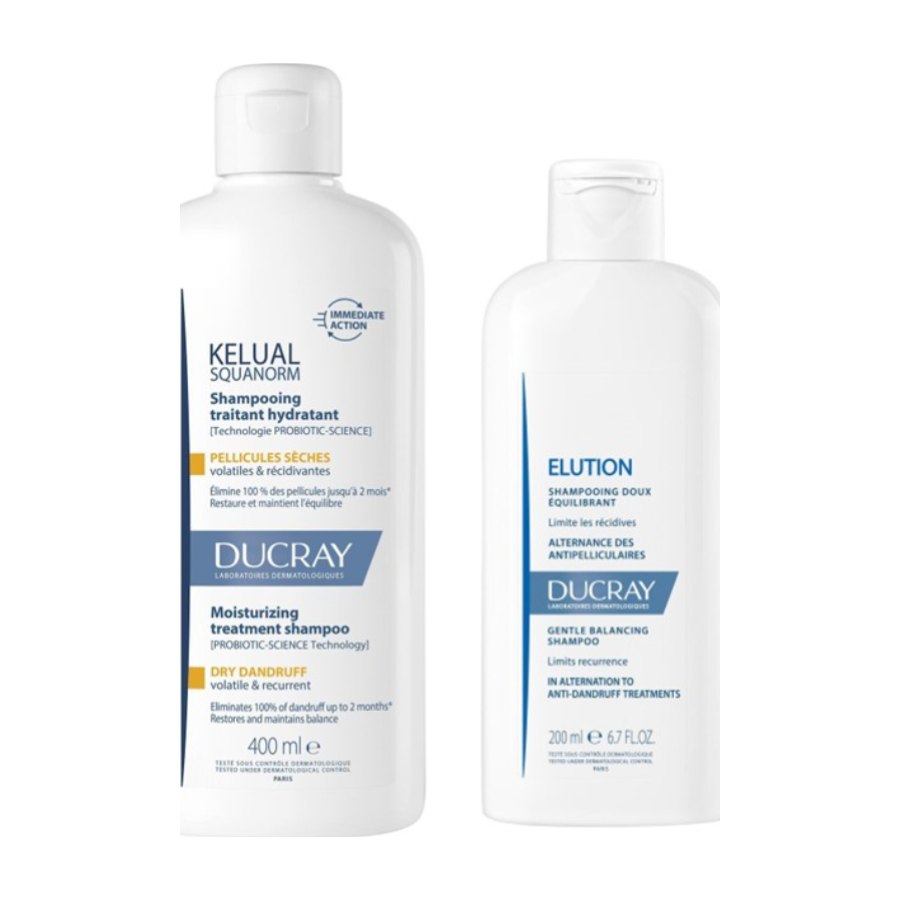 DUCRAY KELUAL Squanorm Champô Caspa Seca 400ml OFERTA Elution Champô