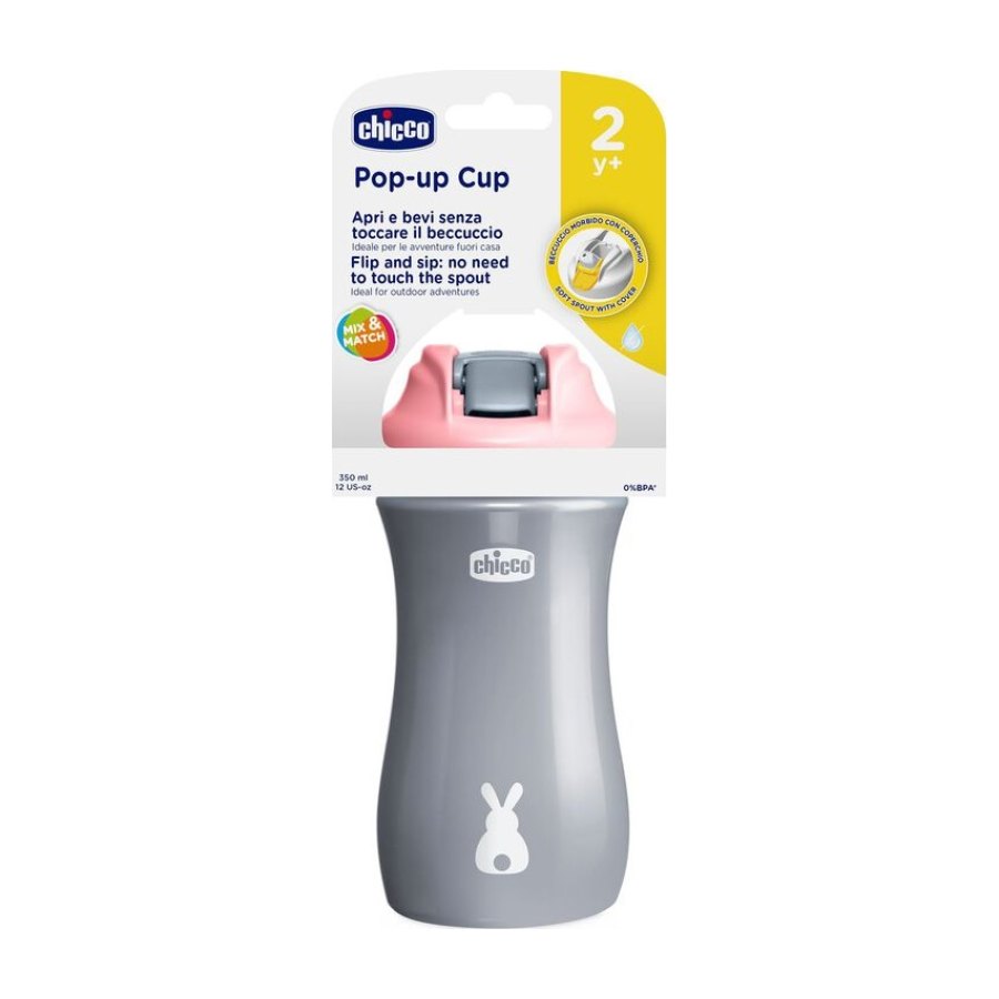 CHICCO Copo Pop Up ROSA coelho 2A+