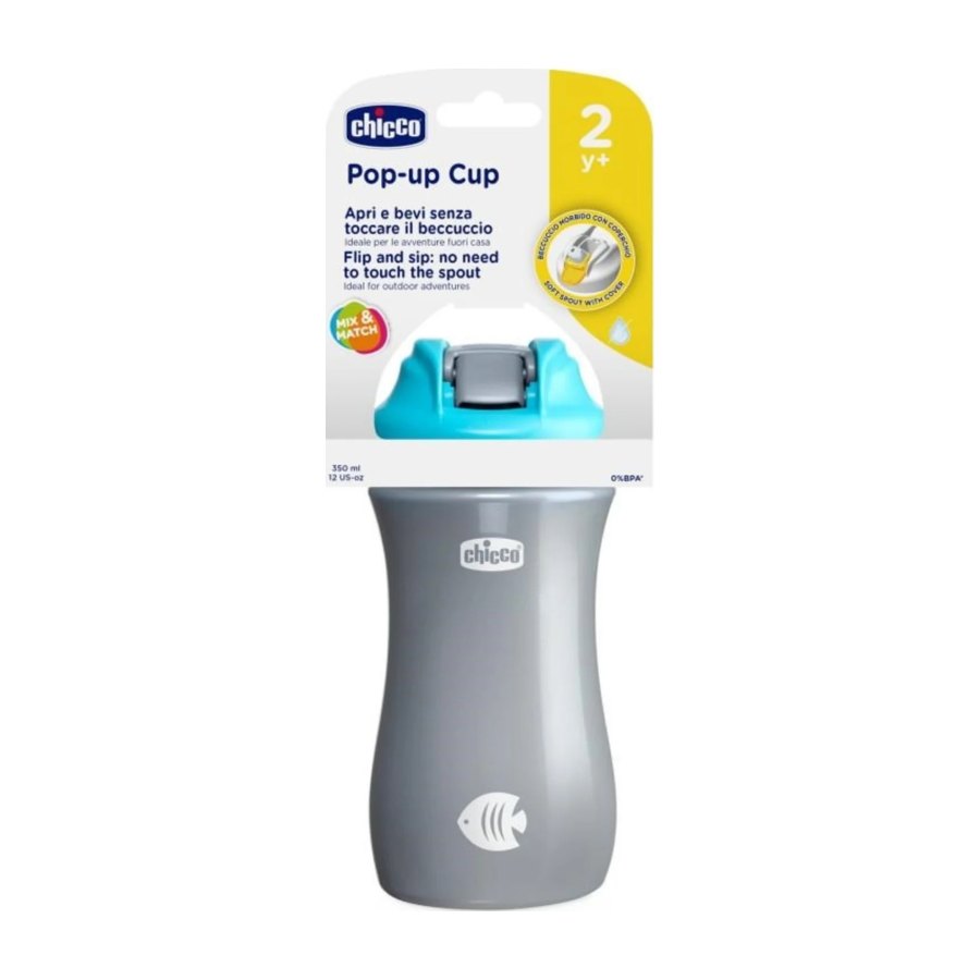 CHICCO Copo Pop Up AZUL Peixinho 2A+