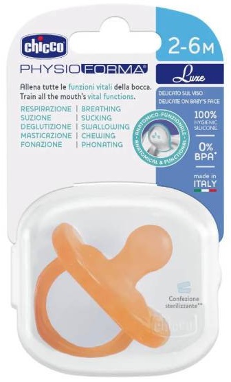 CHICCO Chupeta Physioforma Luxe 2-6M LARANJA