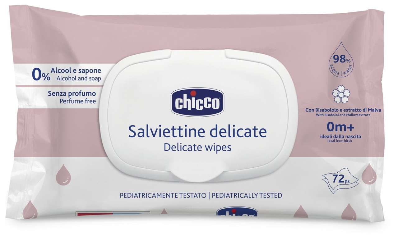 CHICCO Toalhitas c/abertura 72 unidades
