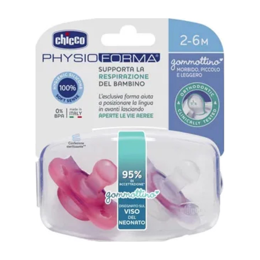 CHICCO Chupeta PH.Duel 2PCS Rosa 2-6M