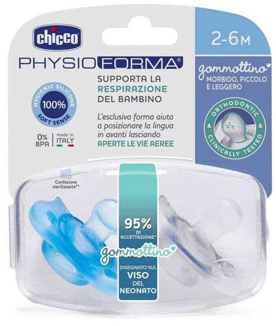 CHICCO Chupeta PH.Duel 2PCS Azul 2-6M