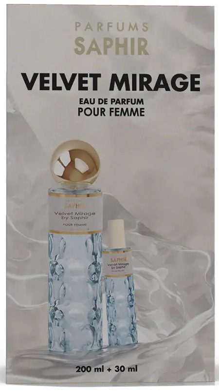SAPHIR GIFTSET Velvet Mirage Eau Parfum 200 ml+30ml (Mulher) 
