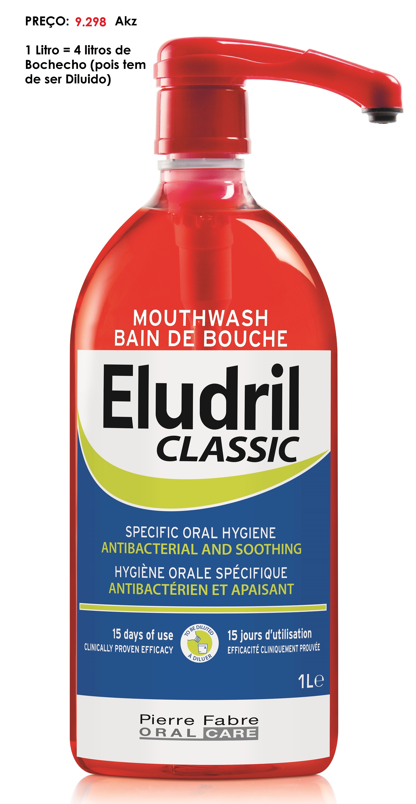 ELGYDIUM ELUDRIL CLASSIC 1 Litro (Só para Clínicas