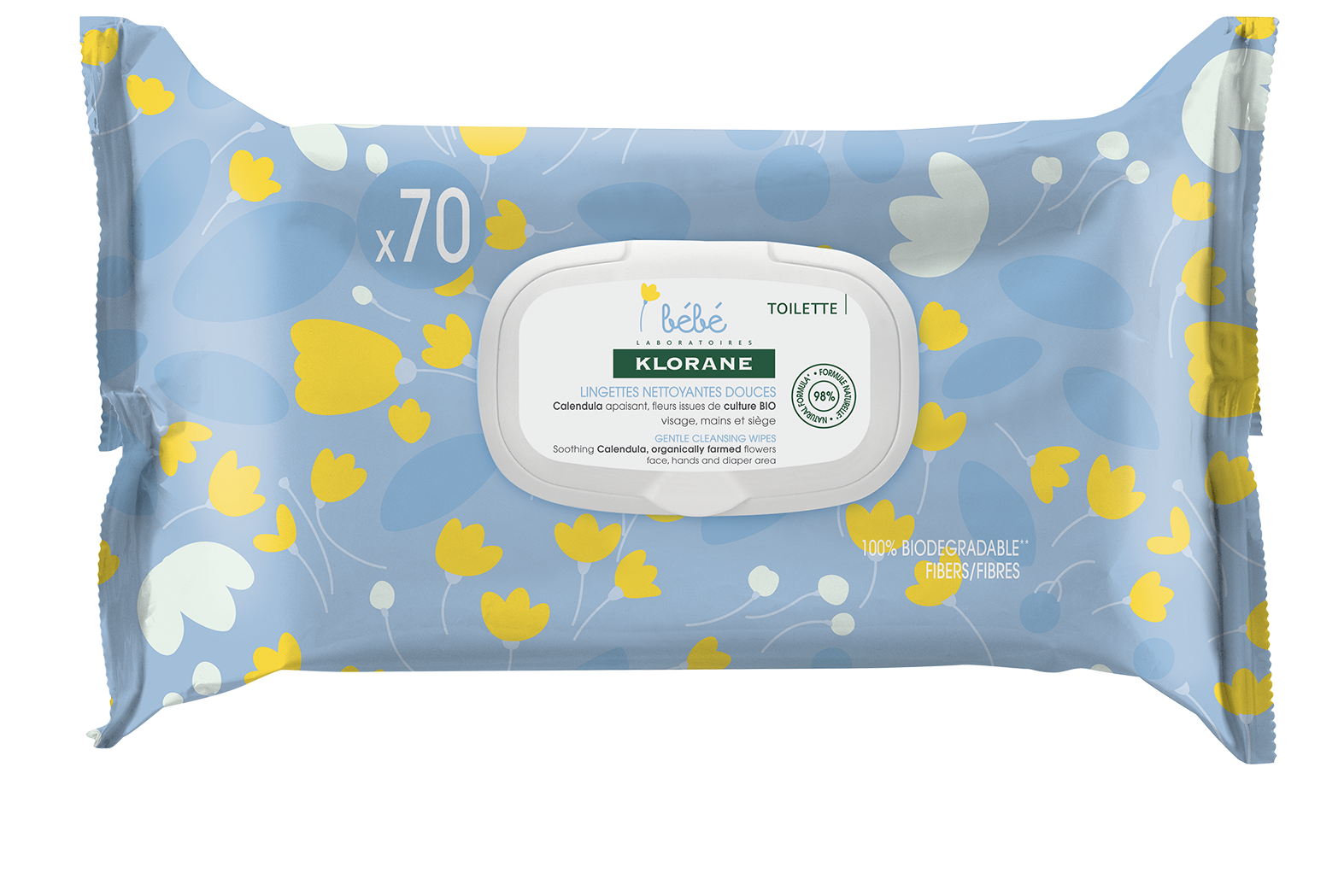 KLORANE BEBÉ Toalhetes  70 UNID. 