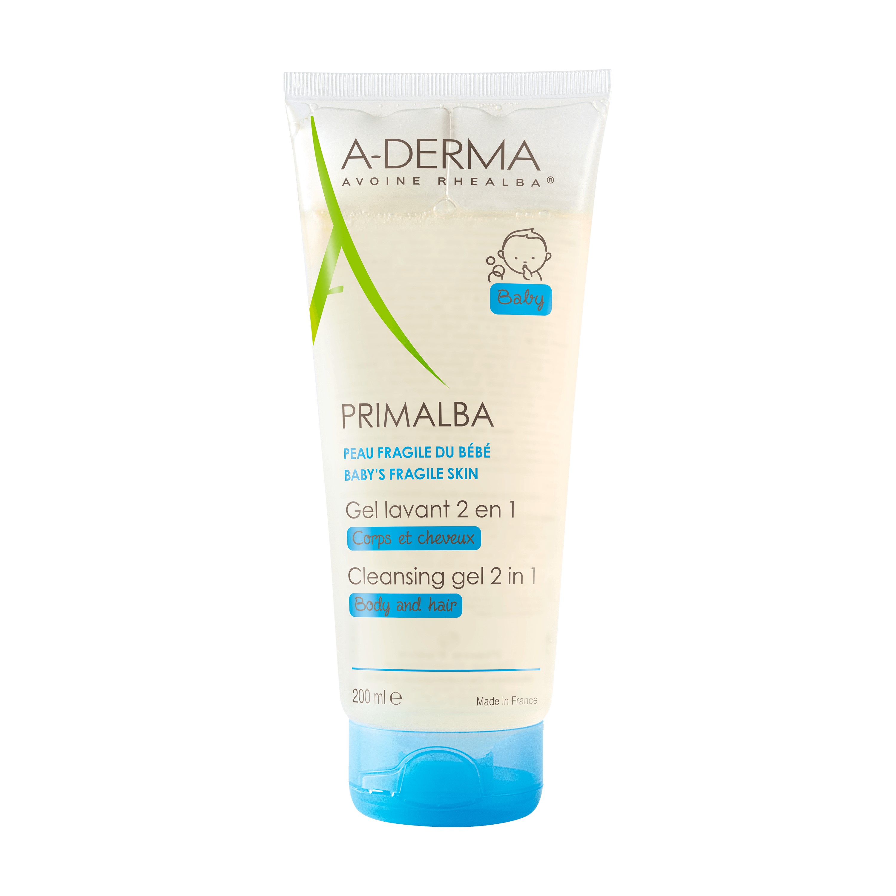 A-DERMA PRIMALBA Gel Corpo/Cabelo 200 ml