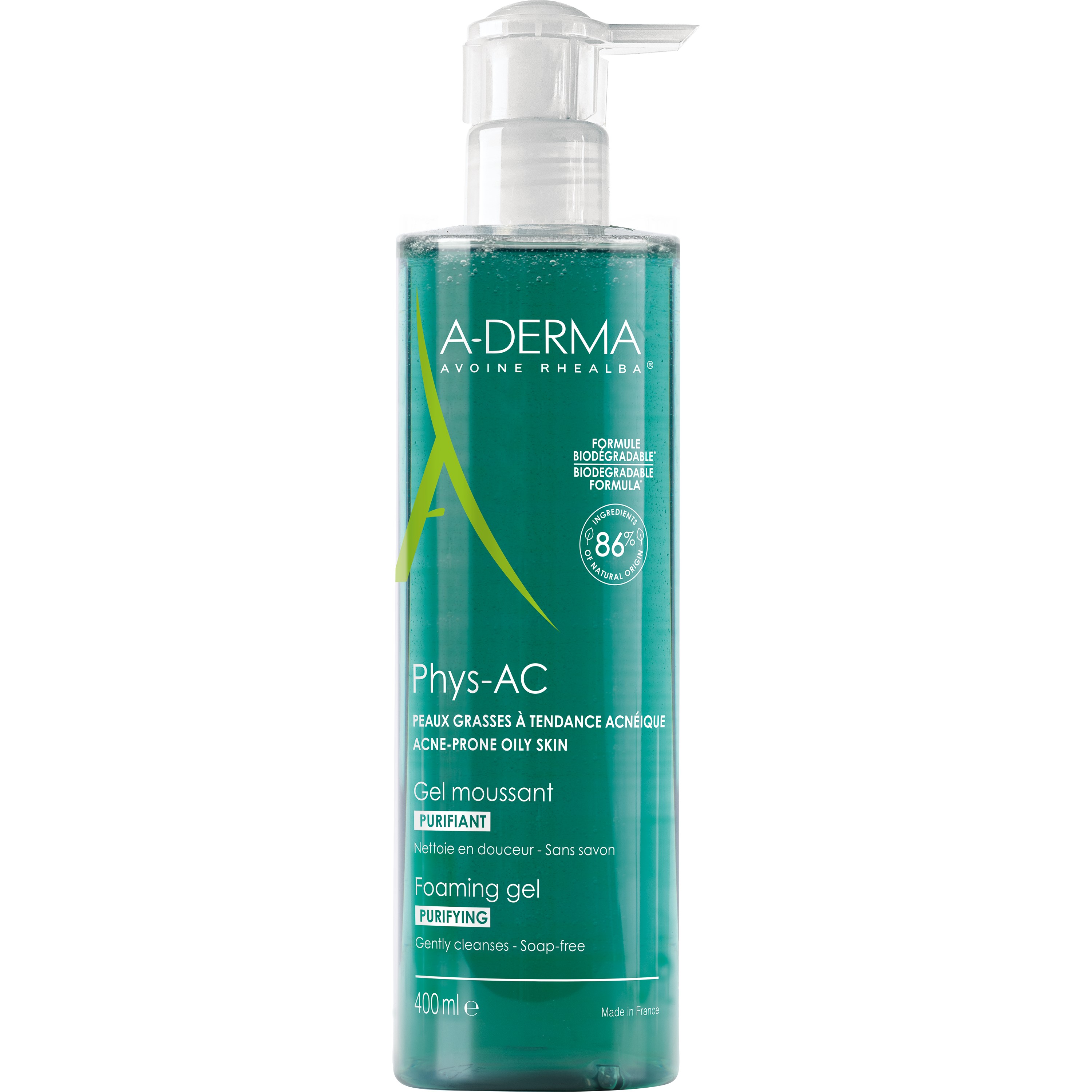 A-DERMA PHYS-AC Gel Espuma Purificante 400 ml