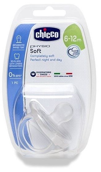 CHICCO Chupeta Physio Soft SILIC NEUTR 6-12M